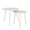 Mica Decorations Pontus Coffee Table - Set of 2 - H45 x Ø55 cm - Beige
