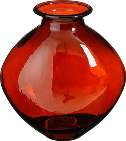 Mica Decorations Qin Vaas - 24x24x26 cm - Glas - Donkerbruin