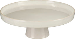 Mica Decorations Racco Taartplateau - H11 x Ø28 cm - Steengoed - Off White