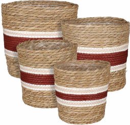 Mica Decorations Rachel Manden Set - 25x25x25 cm - Donkerrood