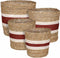 Mica Decorations Rachel Manden Set - 25x25x25 cm - Donkerrood