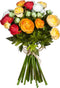 Mica Decorations Ranonkels Kunstbloemen Boeket - H35 x Ø26 cm - Oranje