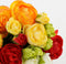 Mica Decorations Ranonkels Kunstbloemen Boeket - H35 x Ø26 cm - Oranje
