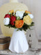 Mica Decorations Ranonkels Kunstbloemen Boeket - H35 x Ø26 cm - Oranje