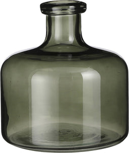 Mica Decorations Regal Fles Vaas - H22 x Ø20 cm - Glas - Groen
