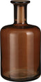 Mica Decorations Regal Fles Vaas - H30 x Ø16 cm - Glas - Bruin