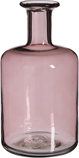 Mica Decorations Regal Fles Vaas - H30 x Ø16 cm - Glas - Roze
