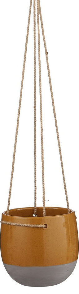 Mica Decorations Resa Bloempot - 18x18x17 cm - Keramiek - Geel