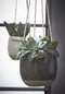 Mica Decorations resa ronde hangende bloempot donkergrijs - 17x18