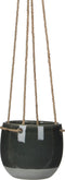 Mica Decorations resa ronde hangende bloempot donkergrijs - 17x18