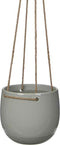 Mica Decorations resa ronde hangende bloempot lichtgrijs - 17x18