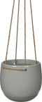 Mica Decorations resa ronde hangende bloempot lichtgrijs - 17x18