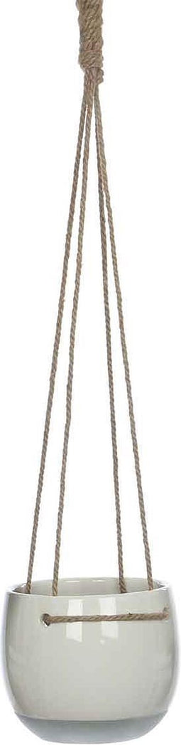 Mica Decorations resa ronde hangende bloempot wit maat in cm: 17 x 18