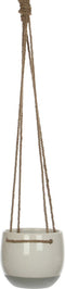 Mica Decorations resa ronde hangende bloempot wit maat in cm: 17 x 18