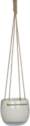 Mica Decorations resa ronde hangende bloempot wit maat in cm: 17 x 18