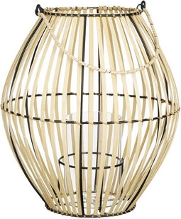 Mica Decorations Reti Lantaarn - 31x31x33 cm - Bamboe - Bruin