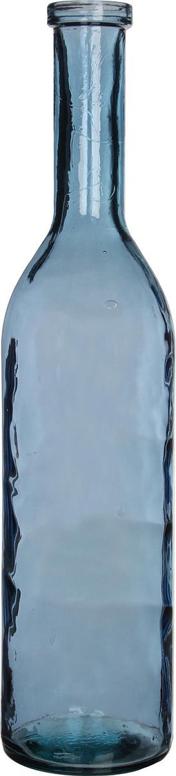 Mica Decorations Rioja Fles Vaas - H100 x Ø21 cm - Gerecycled Glas - Lichtblauw