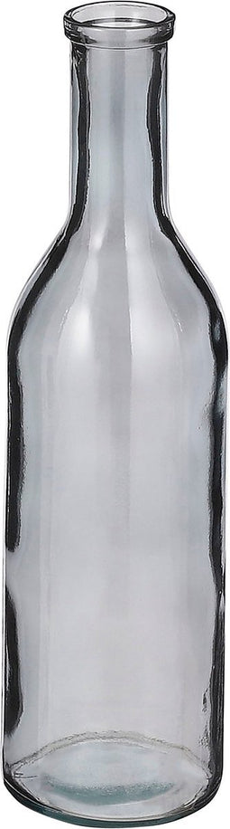 Mica Decorations Rioja Fles Vaas - H50 x Ø15 cm - Gerecycled Glas - Donkergrijs