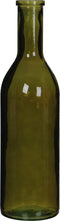 Mica Decorations Rioja Fles Vaas - H50 x Ø15 cm - Gerecycled Glas - Donkergroen