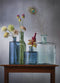 Mica Decorations Rioja Fles Vaas - H50 x Ø15 cm - Gerecycled Glas - Donkergroen