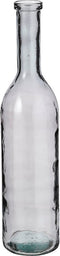 Mica Decorations Rioja Fles Vaas - H75 x Ø18 cm - Gerecycled Glas - Donkergrijs