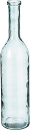 Mica Decorations Rioja Fles Vaas - H75 x Ø18 cm - Gerecycled Glas - Transparant