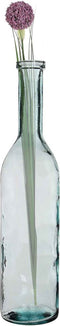Mica Decorations Rioja Fles Vaas - H75 x Ø18 cm - Gerecycled Glas - Transparant