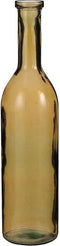 Mica Decorations Rioja Fles Vaas - H75 x Ø18 cm - Gerecycled Glas - Oker