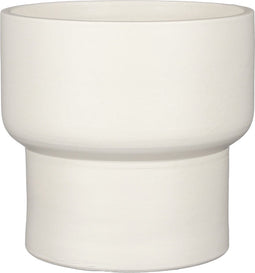 Mica Decorations Riva Bloempot - 22x22x20 cm - Terracotta - Wit