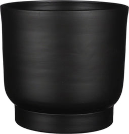 Mica Decorations Riva Bloempot - 26x26x23 cm - Terracotta - Zwart
