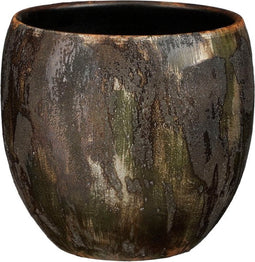 Mica Decorations Roel Bloempot - 20x20x20 cm - Donkergroen