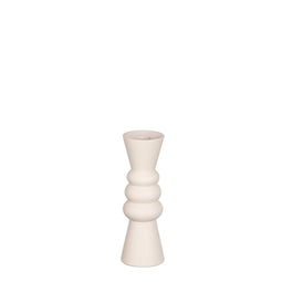 Mica Decorations Rollo Candlestick - H18,5 x Ø6 cm - Aluminium - Off White