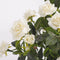 Mica Decorations Rosebush Artificial Plant in Pot - H33 x Ø25 cm - White