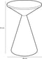 Mica Decorations Royale Bijzettafel - H55 x Ø40 cm - Metaal - Zwart