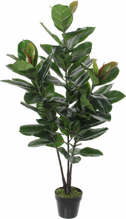 Mica Decorations Rubberplant Kunstplant - H120 x Ø60 cm - Groen