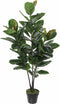 Mica Decorations Rubberplant Kunstplant - H120 x Ø60 cm - Groen