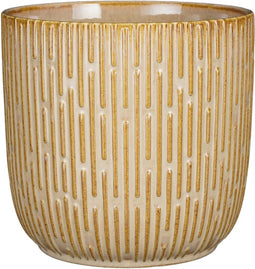 Mica Decorations Sara Bloempot - 19x19x18 cm - Keramiek - Lichtbruin