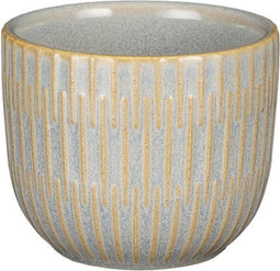 Mica decorations - Sara pot rond grijs glaze h6xd7,5cm