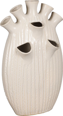 Mica Decorations Saul Tulpenvaas - L25 x B15,5 x H42 cm - Creme