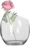 Mica Decorations schuine bloemvaas/sierschaal - transparant gerecycled glas - 28 x 32 cm