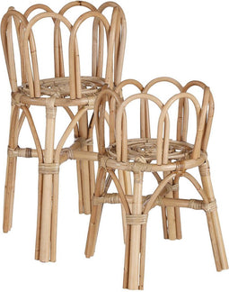 Mica Decorations Sherbrooke Plantenstandaard - H64 x Ø42 cm - Rotan - Bruin - Set van 2