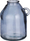 Mica Decorations Sitia Fles Vaas - H25,5 x Ø21 cm - Gerecycled Glas - Grijs