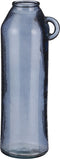 Mica Decorations Sitia Fles Vaas - H45 x Ø17 cm - Gerecycled Glas - Grijs