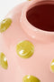 Mica Decorations Smiley Vaas - H28 x Ø29 cm - Keramiek - Lichtroze, Oker