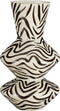 Mica Decorations Stratt Vaas - H38 x Ø21 cm - Keramiek - Zwart, Wit