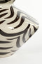 Mica Decorations Stratt Vaas - H38 x Ø21 cm - Keramiek - Zwart, Wit