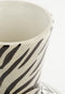 Mica Decorations Stratt Vaas - H38 x Ø21 cm - Keramiek - Zwart, Wit