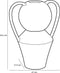 Mica Decorations Stratt Vaas - L27 x B18 x H34 cm - Keramiek - Geel, Wit