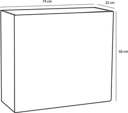Mica Decorations Stream Plantenbak - 74x22x66 cm - Donkergrijs