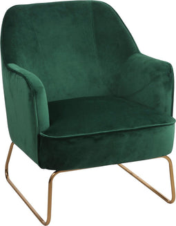 Mica Decorations Suzet Fauteuil - L78 x B65 x H80 cm - Velours - Donkergroen